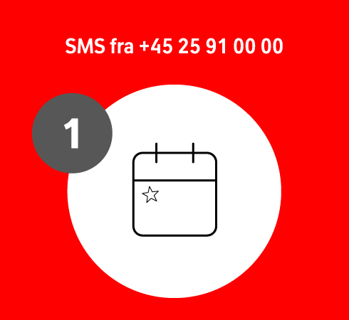 Trin 1 - Modtag SMS fra 25 91 00 00